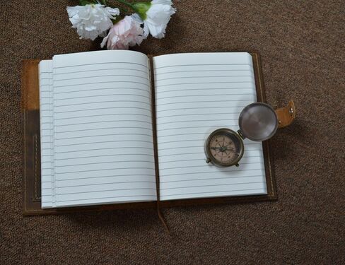 Leather Journal for Field Notes- Handmade Refillable Notebook Cover with Pen Holder for Moleskine Cahier and Pocket 4"X6" Vintage Style in Saudi Arabia