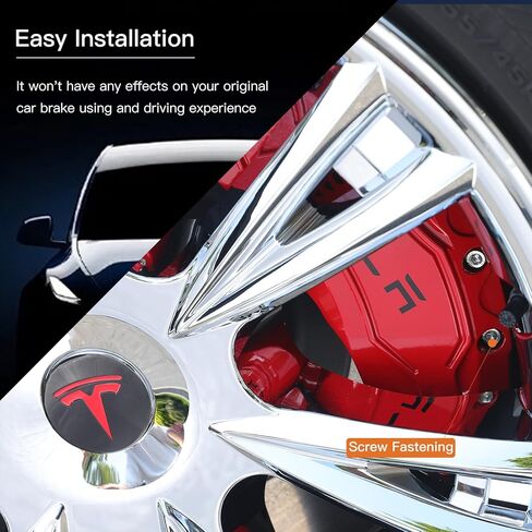 أغطية فرجار الفرامل الصفراء متوافقة مع أغطية فرجار الفرامل الأمامية والخلفية لمحور العجلات Tesla Model Y 2020-2024 لفرجار الفرامل Tesla Model Y (2 قطعة أمامية + 2 قطعة خلفية) in Kuwait