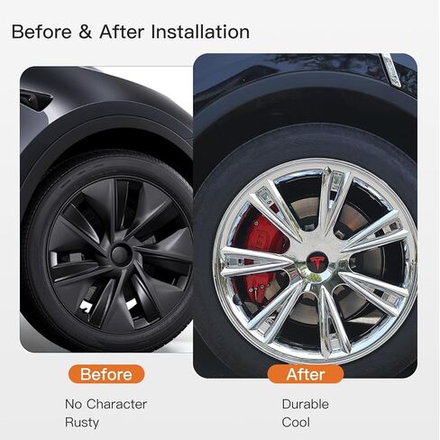 أغطية فرجار الفرامل الصفراء متوافقة مع أغطية فرجار الفرامل الأمامية والخلفية لمحور العجلات Tesla Model Y 2020-2024 لفرجار الفرامل Tesla Model Y (2 قطعة أمامية + 2 قطعة خلفية) in Kuwait