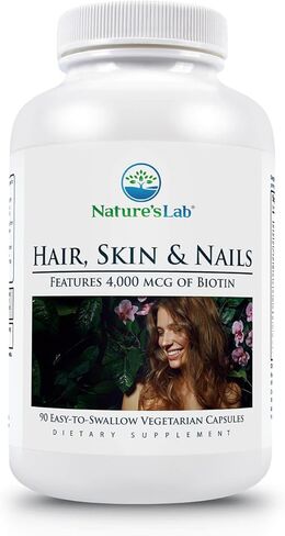 Nature's Lab Hair Skin and Nails - Biotin, BCAA, MSM, Vitamin Complex - 90 Ct (90 Day Supply) in Saudi Arabia