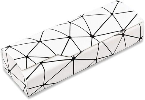 Folaxshoo Glasses Case Hard Shell Unisex Eyeglasses Holder Clamshell Case Classic Portable Spectacles myopia glasses Case Gift for Men Women Kids (White) in Kuwait