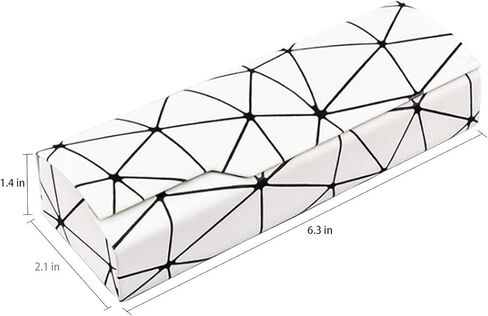 Folaxshoo Glasses Case Hard Shell Unisex Eyeglasses Holder Clamshell Case Classic Portable Spectacles myopia glasses Case Gift for Men Women Kids (White) in Kuwait