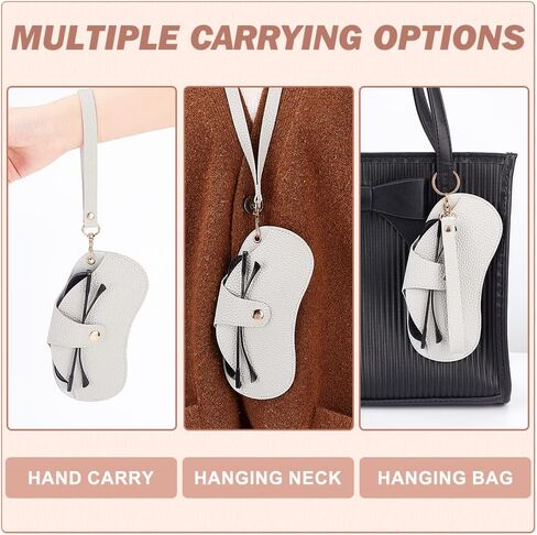 PH PandaHall Glasses Case Holder, Imitation Leather Glasses Holder Sunglasses Soft Case Eyeglasses Pouch Bag Eyewear Sleeve Eyeglass Case Organizer with Long/Short Straps for Women Men, Grey in Saudi Arabia