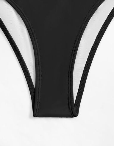 Women's Sexy U-Ring One Shoulder Cut Out One Piece Bathing Suit High Cut Cheeky Swimsuit in Saudi Arabia