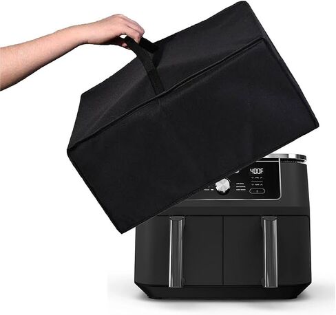 غطاء مقلاة هوائية مقاومة للغبار للخدمة الشاقة لـ Ninja DZ401/DZ302 Foodi 10 Quart 6-in-1 DualZone XL Air Fryer/Ninja FD401 Foodi 12-in-1 8qt طنجرة ضغط الهواء (أسود) in Kuwait