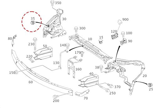 مسمار تثبيت المصباح الأمامي لسيارة Mercedes-Benz W204، S204، C204، A207، C207، X204، C250، C300، C350، C63 AMG، E350، E550، GLK250، GLK35 OEM #0019970101 in Kuwait