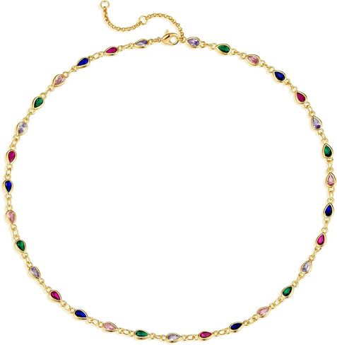 BENEIGE Dainty Gold Necklaces for Women 14K Gold Plated Snake Necklace Pendant with Cubic Zirconia Gold Beaded Chain Necklace Minimalist Simple Jewelry Gift in Saudi Arabia