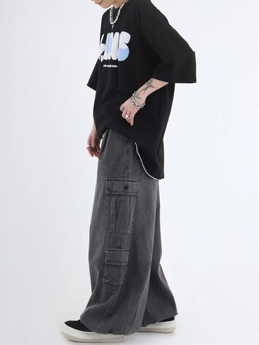 Grunge Emo Pants Y2K Baggy Jeans Fairycore Clothing Acubi Fashion Denim Cargo Sweatpant for Women Alt Goth Clothes in Saudi Arabia