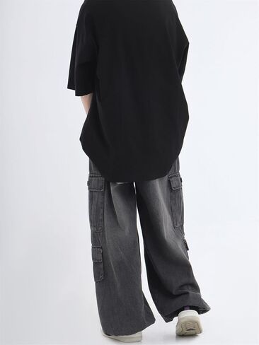 Grunge Emo Pants Y2K Baggy Jeans Fairycore Clothing Acubi Fashion Denim Cargo Sweatpant for Women Alt Goth Clothes in Saudi Arabia