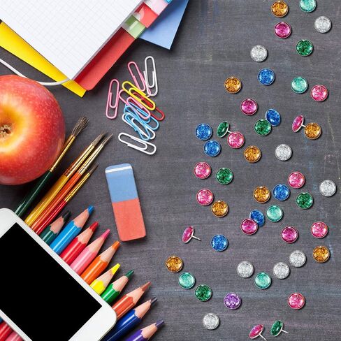 SATINIOR Creative Fashion Steel Push Pin for Photos Wall, Maps, Bulletin Board or Cork Boards, 80 Pieces in Saudi Arabia