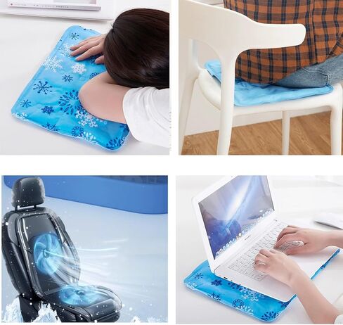 yanhe 15.75in * 15.75in، قطعتان، حصيرة تبريد للكلاب والقطط، وسادة تبريد ذاتية للحيوانات الأليفة، وسادة تبريد جل غير سامة للكلاب والقطط في الصيف الحار، وسائد السيارة، وسائد الكرسي، وأجهزة الكمبيوتر باردة، تبريد محلي للجسم in Kuwait