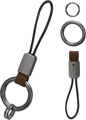 Whtawtaw Microfiber Keychain with Wrist Lanyard and Key Rings, Universal Zinc Buckle Car Key Holder in Saudi Arabia