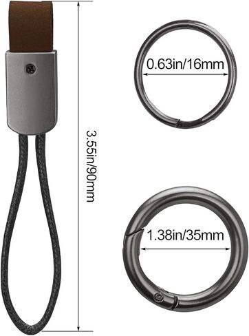 Whtawtaw Microfiber Keychain with Wrist Lanyard and Key Rings, Universal Zinc Buckle Car Key Holder in Saudi Arabia
