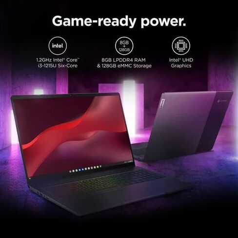 Lenovo IdeaPad 5 Cloud Gaming Chromebook Intel 6-Core i3 up to 4.4Ghz 8GB Ram 128GB SSD Web Cam WiFi 16in 2.5K LCD RBG Keyboard Chrome OS (IDPI3 – Renewed) in Saudi Arabia