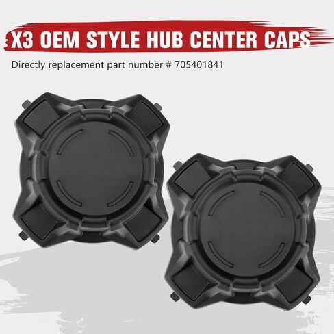 أغطية محور العجلة المركزية X3، أغطية غطاء حافة مركز العجلة المتينة من HAKA لملحقات Can Am Maverick X3 Turbo R 2017-2021، استبدل OEM # 705401841، أسود، قطعتان in Saudi Arabia