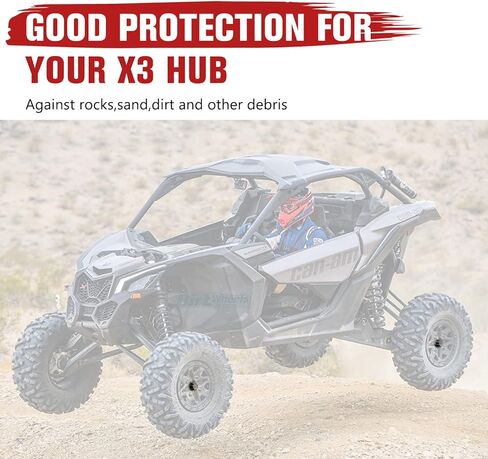 أغطية محور العجلة المركزية X3، أغطية غطاء حافة مركز العجلة المتينة من HAKA لملحقات Can Am Maverick X3 Turbo R 2017-2021، استبدل OEM # 705401841، أسود، قطعتان in Saudi Arabia