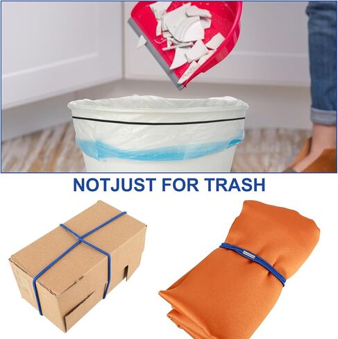 Trash Can Rubber Bands Set, 3 PCS Trash Can Bands Trash Rubber Bands Fits 13 to 30 Gallon Garbage Cans, Durable Rubber Bands Elastic Bands for Home Office School (Black) in Saudi Arabia