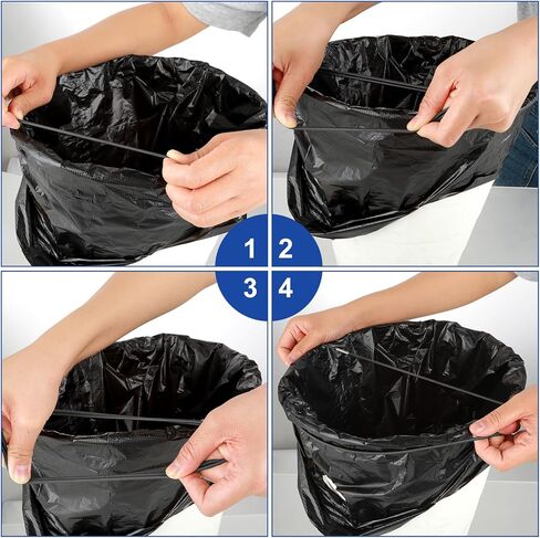 Trash Can Rubber Bands Set, 3 PCS Trash Can Bands Trash Rubber Bands Fits 13 to 30 Gallon Garbage Cans, Durable Rubber Bands Elastic Bands for Home Office School (Black) in Saudi Arabia
