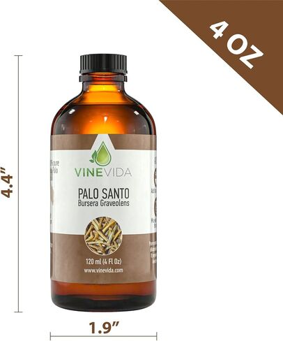 زيت VINEVIDA بالو سانتو العطري 118 مل - زيت بالو سانتو غير المخفف 4 أونصة - روائح الشموع DIY لصناعة الشموع - الزيوت العطرية السائبة لصنع الصابون آمن للبشرة in Kuwait