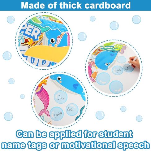 Under The Sea Bulletin Board Set Ocean Creatures Educational Classroom Decorations Sea Animal Jeweled Fish Cutouts Divers Cutouts Treasure Box Cutouts for Classroom Wall Decor in Saudi Arabia
