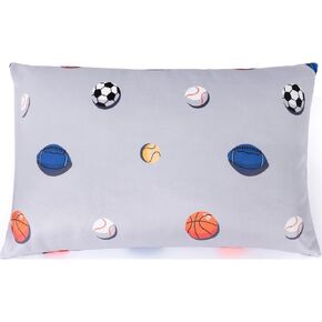 Kids SquishPillow (Small) + Pillowcase (White “Squad Goals" Print) by Original Squishmallows (13" x 8") in Kuwait