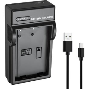 EN-EL9 Battery Charger for Nikon D40, D40X, D60, D3000, D5000 Digital SLR Camera with USB C Cable, Battery Charger Compatible with MH-23 EN-EL9a EN-EL9e in Saudi Arabia
