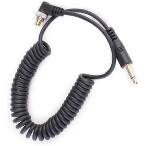 Elbow to 3.5mm Straight Male Flashing Sync Cable Cord for 580EXII 7D 5DII 50D 40D 30D 20D 10D D300S with Screw Spring Shutter Release Cord in Kuwait