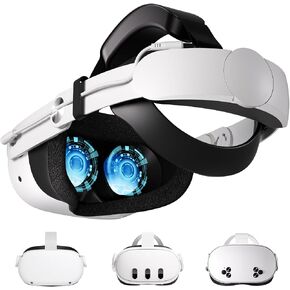 Saqico Head Strap for Meta Oculus Quest 2/3/3S, Pressure-Free Elite Strap Accessories Replacement, Adjustable Headband Soft Cushion VR Headset Enhanced Comfort & Balanced Fit for Longer Immersion in Kuwait