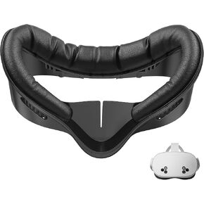 Face Pad for Meta Quest 3S Facial Interface for Oculus Quest 3S Accessories Vr Face Cover Replacement with Sweet-Proof PU Leather Foam Cushion Black in Saudi Arabia