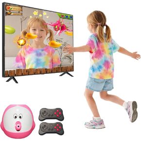 Video Game Console for Kids - AR Motion Sensing TV Games, 100+ Built-in Games, HDMI Plug and Play with 2 Wireless Controllers, Gift for Children Ages 3-12 in Kuwait