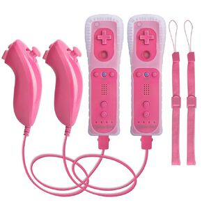 Motion Plus Wii Controllers 2Packs with Nunchucks, Wii Remote Controllers Compatible for wii and Wii U with Built in Motion Plus in Saudi Arabia
