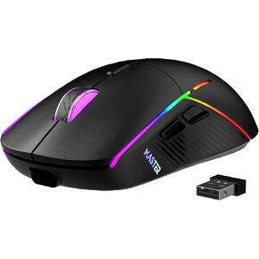 FFJ Wireless Gaming Mouse, 24000 DPI, Rechargeable Gaming Mice for PC, Mac | Tri-Mode 2.4G/USB-C/Bluetooth 5.3 Gaming Mouse Wireless, RGB Programmable Mouse Gamer, 75Hrs Battery Life, Black in Saudi Arabia