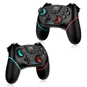 VidPPluing 2 Pack Switch Controllers، RGB Switch 2 Controller for Nintendo Switch / Switch 2 / Lite / OLED، وحدة تحكم لاسلكية احترافية مع مستشعر حركة / اهتزاز مزدوج / توربو / تنبيه in Kuwait