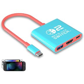 Switch 2 Dock for Nintendo Switch 1 / 2 and Steam Deck Docking Station, Support TV Dock Mode, Portable TV HDMI Adapter Accessories for Nintendo Switch2 / OLED / 1, USB C to HDMI 2.0 Adapter 4K Output in Saudi Arabia