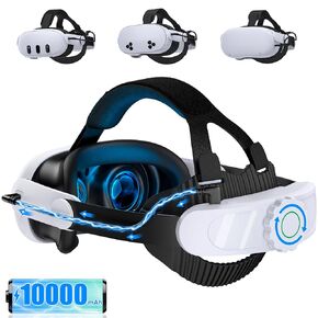 حزام رأس NinjaPlusOX VR متوافق مع Meta Quest 3/3S/2، استبدال حزام النخبة القابل للتعديل مخصص لحزام الرأس Quest 3، ملحقات الواقع الافتراضي المحسنة تدعم الراحة وتقلل الضغط وتطيل وقت اللعب in Kuwait