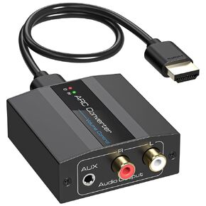 HDMI ARC Adapter 4K60Hz HDMI ARC Audio Extractor with 3.5mm and L R Stereo Audio for HDTV Soundbar Speaker Amplifier in Saudi Arabia