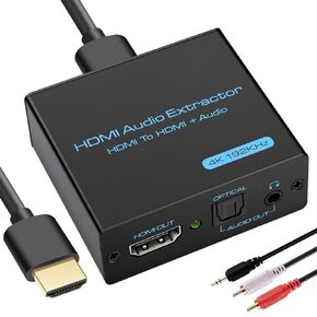 VPFET HDMI Audio Extractor 4K HDMI to Optical 3.5mm AUX Audio Adapter Splitter Converter Support HDCP Digital DTS 5.1 PCM in Saudi Arabia