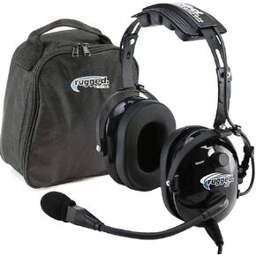 Rugged. Air RA200 Aviation Headset for Student Pilots & Flight Schools | Features Clear Hear Speakers, Noise Canceling Microphone, Foam Ear Seals, Custom Fit Headband, and Headset Bag in Kuwait