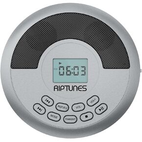 CD Player Portable Rechargeable Battery Bulit-in - Wireless, Dual Speakers Anti-Skip Protection - Compatible MP3 USB- Silver in Saudi Arabia