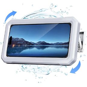 Coolpow Shower Phone Holder Waterproof【480°Rotatable】 Retractable Adjustable Shower Phone Case Shower Bathroom Wall Phone Mount Stand Water Proof Anti Fog Case for 4-7" Cellphones Shower Accessories in Saudi Arabia