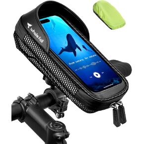 whale fall Bike Phone Holder, Waterproof Handlebar Bag for Phones up to 7" | 360° Rotatable Mount, TPU Touchscreen, Quick Release, Anti-Shake, Extra Storage and Rain Cover for Navigation and Rides in Saudi Arabia