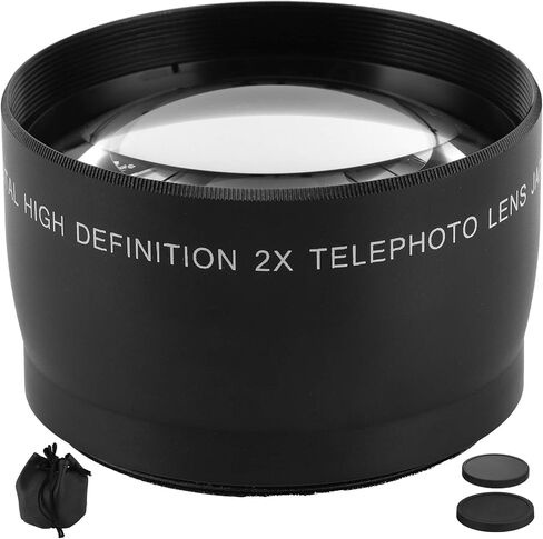 2X Telephoto Lens, Optical Glass Alloy Camera Lens with 55mm 62mm Filter Diameter, for DSLR Mirrorless Cameras in Kuwait