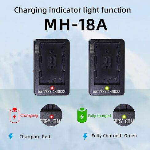 MH-18/MH-18a/MH-19 Camera Battery Charger for EN-EL3/EN-EL3a/EN-EL3e Battery Compatible with Nikon D90 D300 D300s D700 D200 D80 D70 D70s D50 D100 D100LS Camera in Kuwait