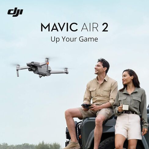 DJI Mavic Air 2 Fly More Combo with DJI Smart Controller - Drone Quadcopter UAV with 48MP Camera 4K Video 1/2"" CMOS Sensor 3-Axis Gimbal 34min Flight Time ActiveTrack 3.0, Gray (Renewed) in Kuwait
