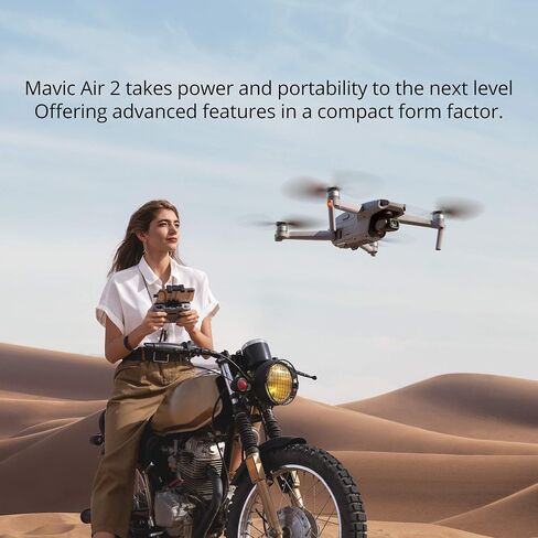 DJI Mavic Air 2 Fly More Combo with DJI Smart Controller - Drone Quadcopter UAV with 48MP Camera 4K Video 1/2"" CMOS Sensor 3-Axis Gimbal 34min Flight Time ActiveTrack 3.0, Gray (Renewed) in Kuwait