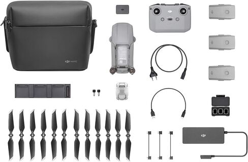DJI Mavic Air 2 Fly More Combo with DJI Smart Controller - Drone Quadcopter UAV with 48MP Camera 4K Video 1/2"" CMOS Sensor 3-Axis Gimbal 34min Flight Time ActiveTrack 3.0, Gray (Renewed) in Kuwait