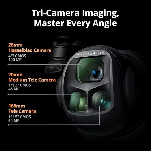 DJI Mavic 4 Pro Creator Combo - Flagship Tri-Camera Drone with 100MP 4/3 CMOS Hasselblad Camera, RC Pro 2, 512GB Internal Storage, 51-Min Flight Time, 3 Batteries, 128GB SD, Backpack, 2-Year Warranty in Kuwait