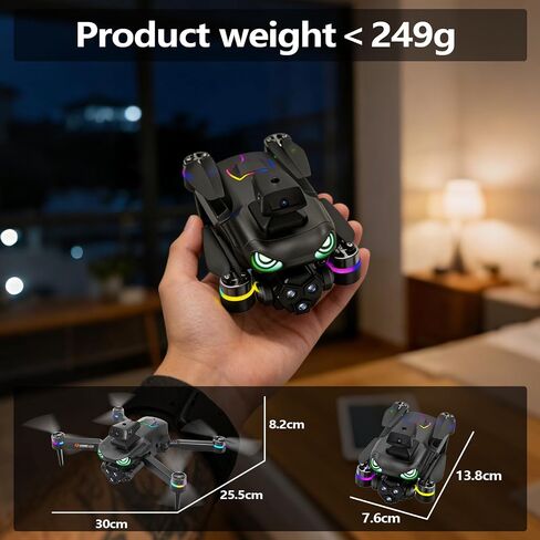 Drone with camera, screen on controller, Drone with obstacle avoidance | Drone with camera 2 Batteries, Optical Flow Positioning, One-Touch Takeoff/Landing, drone with camera for kids, toys for boys in Kuwait