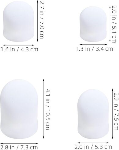 ULTECHNOVO 4pcs Silicone Flashlight Diffuser Cap Soft Light Cover for Outdoor Activities and Adventure Situations, Weather Resistant Sturdy Round White Protective Cover for Handheld in Kuwait
