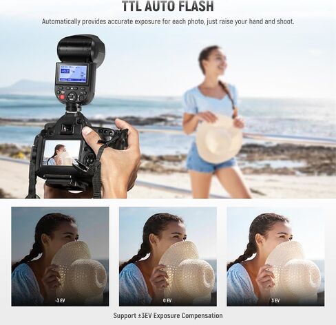 NEEWER Z1-C TTL Round Head Flash Speedlite for Canon with Magnetic Dome Diffuser, 76Ws 2.4G 1/8000s HSS Speedlight, 10 Levels LED Modeling Lamp, 2600mAh Battery, 480 Full Power Shots, 1.5s Recycling in Saudi Arabia